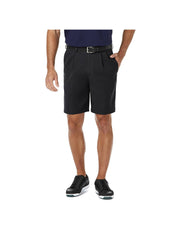 Haggar Mens Cool 18 PRO Classic Fit Pleated Shorts Black 40W