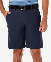 Haggar Men Regular fit Casual Shorts 40 Blue Solid