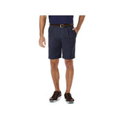 Haggar Mens Classic fit Casual Shorts 42 Navy Blue Solid Stretch