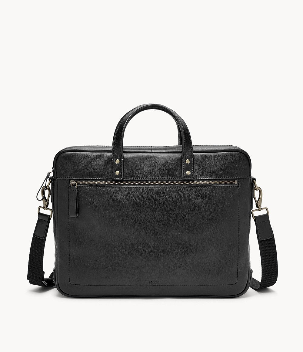 Fossil Mens Regular fit Leather Briefcase Bag One Size Black