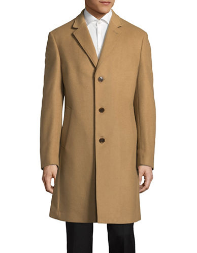Lauren Ralph Lauren Mens Classic fit Overcoat Coat 38 R Beige Solid