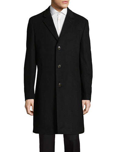 Lauren Ralph Lauren Mens Classic fit Overcoat Coat 42 R Black Solid