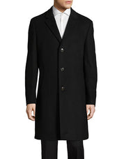 Lauren Ralph Lauren Men’s Luther Luxury Wool Blend Overcoat Coat Black 44L