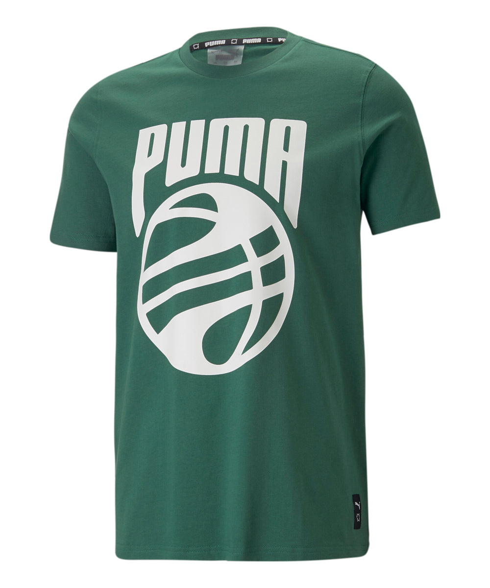 Puma Men's Crewneck Short Sleeve T Shirt Vine Green White XL