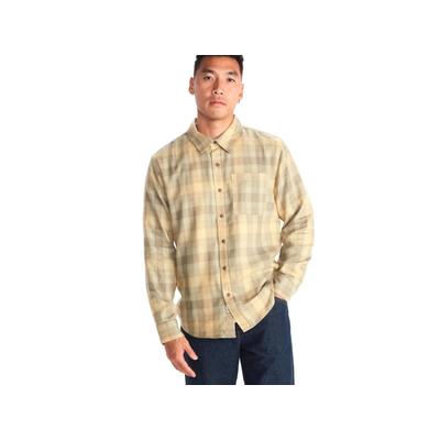 Marmot Mens Fairfax Classic Fit Plaid Button Down Shirt Light Oak Yellow Medium