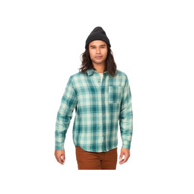 Marmot Mens Fairfax Plaid Lightweight Flannel Shirt Arctic Navy Blue Small