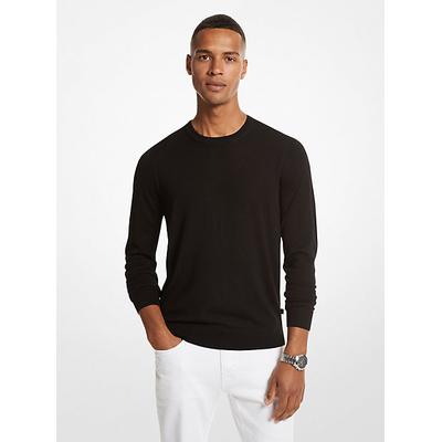 Michael Kors Mens Merino Wool Crewneck Sweater Black Small