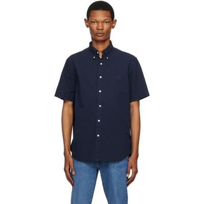 Polo Ralph Lauren Men's Classic Fit Seersucker Button Down Shirt Astoria Navy XS