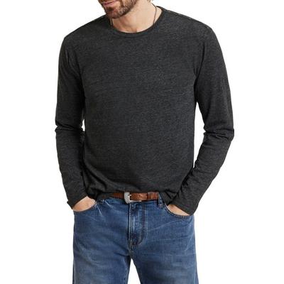 John Varvatos Mens Dover Long Sleeve Crewneck T Shirt Black Medium