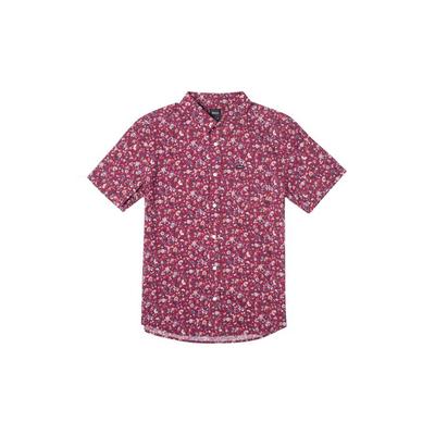 RVCA Men's JUSTICE Floral Short Sleeve Shirt Medium