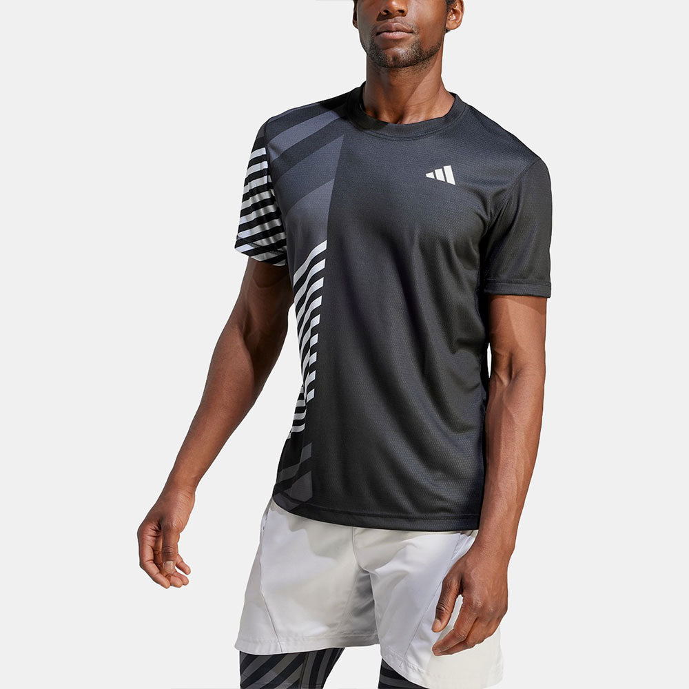 Adidas Mens Slim fit Short Sleeve T-Shirt Shirt Large Black White