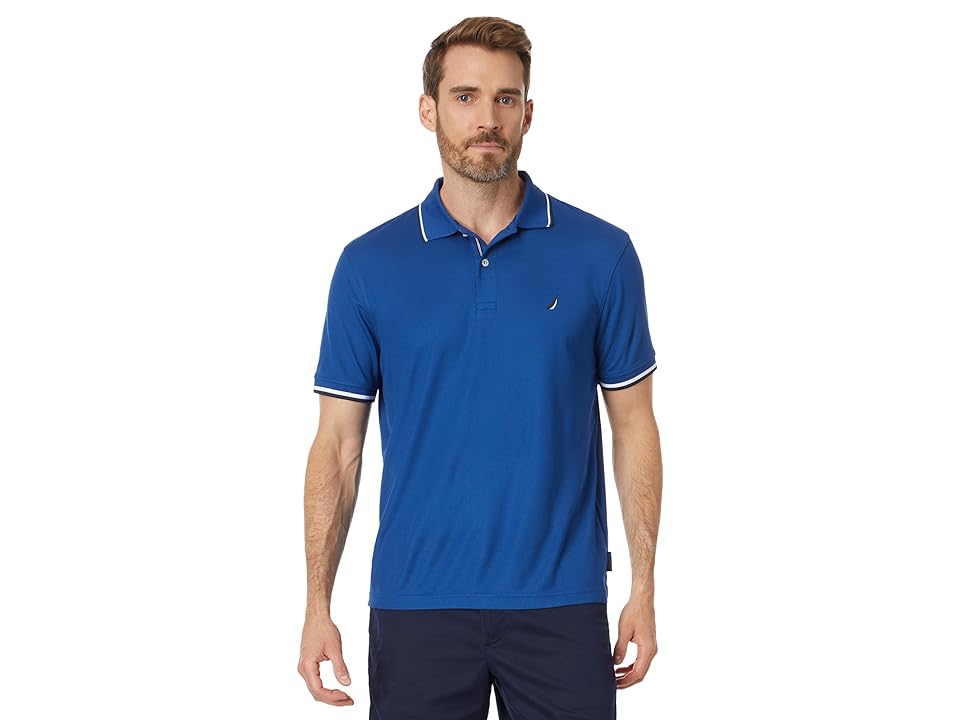 Nautica Men Regular fit Short Sleeve Polo Shirt XXL Blue Solid