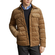 Polo Ralph Lauren Men's Quilted Corduroy Down Jacket Large Tan / Light Brown