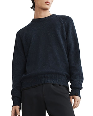 Rag & Bone Harlow Donegal Crewneck Sweater Large Navy Blue