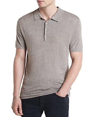 John Varvatos Chatham Mens Regular Fit Short Sleeve Polo Shirt Grey XL