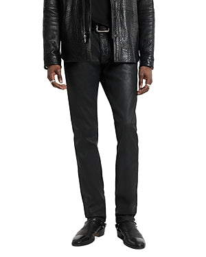 John Varvatos Mens Slim Fit Jeans Kel J702 Coated Black 33 Waist