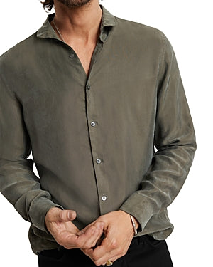 John Varvatos Mens Slim Super Soft Button Orchard Shirt XL Green
