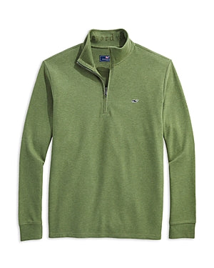 Vineyard Vines Mens Saltwater Quarter Zip Long Sleeve Sweatshirt Green Medium