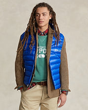 Rlx Ralph Lauren Mens Water Repellent Down Vest XXL 2XL Sapphire Blue