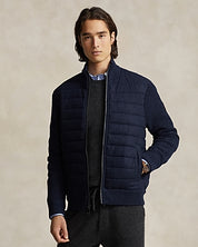 Polo Ralph Lauren Mens Wool & Cashmere Mixed Media Zip Jacket XXL Navy Blue