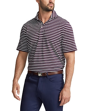Polo Ralph Lauren Mens Jersey Custom Slim Fit Polo Shirt Harvard Wine RedMedium