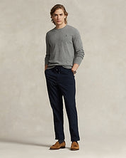 Polo Ralph Lauren Mens Stretch Striped Classic Fit Pants Navy Blue Large