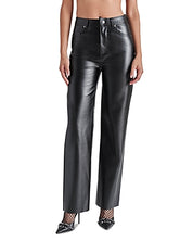 Steve Madden Women's Loren High-Rise Faux-Leather Pants Size 27 Waist Black