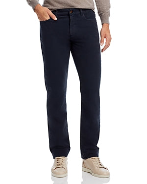 Canali Cotton Moleskin Regular Fit 5-Pocket Pants Size 34 Navy Blue