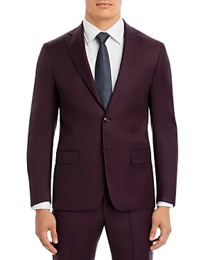 Robert Graham Mens Modern fit Suit Jacket Blazer 42 R Burgundy Red Solid