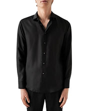 Eton Mens Slim Fit SILK Button Down Shirt Size 15 Black