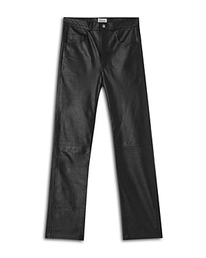 Blk Dnm Mens Relaxed Fit Leather Pants Black 30 x 32