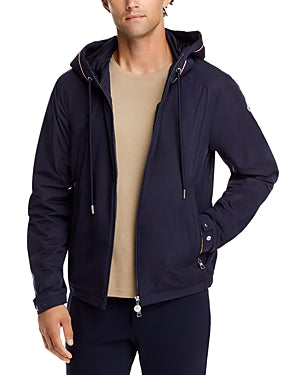 Moncler Mens Mira Hooded Jacket Size 6 / 3XL Navy Blue