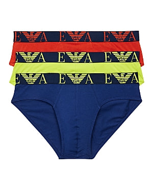 Emporio Armani Mens 3 Pack Boxer Briefs Underwear XL Multicolor