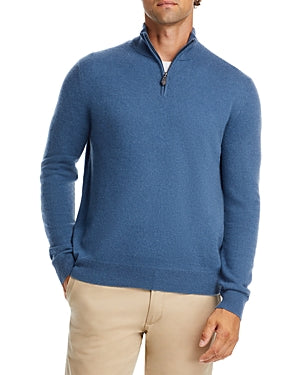 The Mens Store Mens Classic fit Long Sleeve Half Zip Sweater XXL Blue