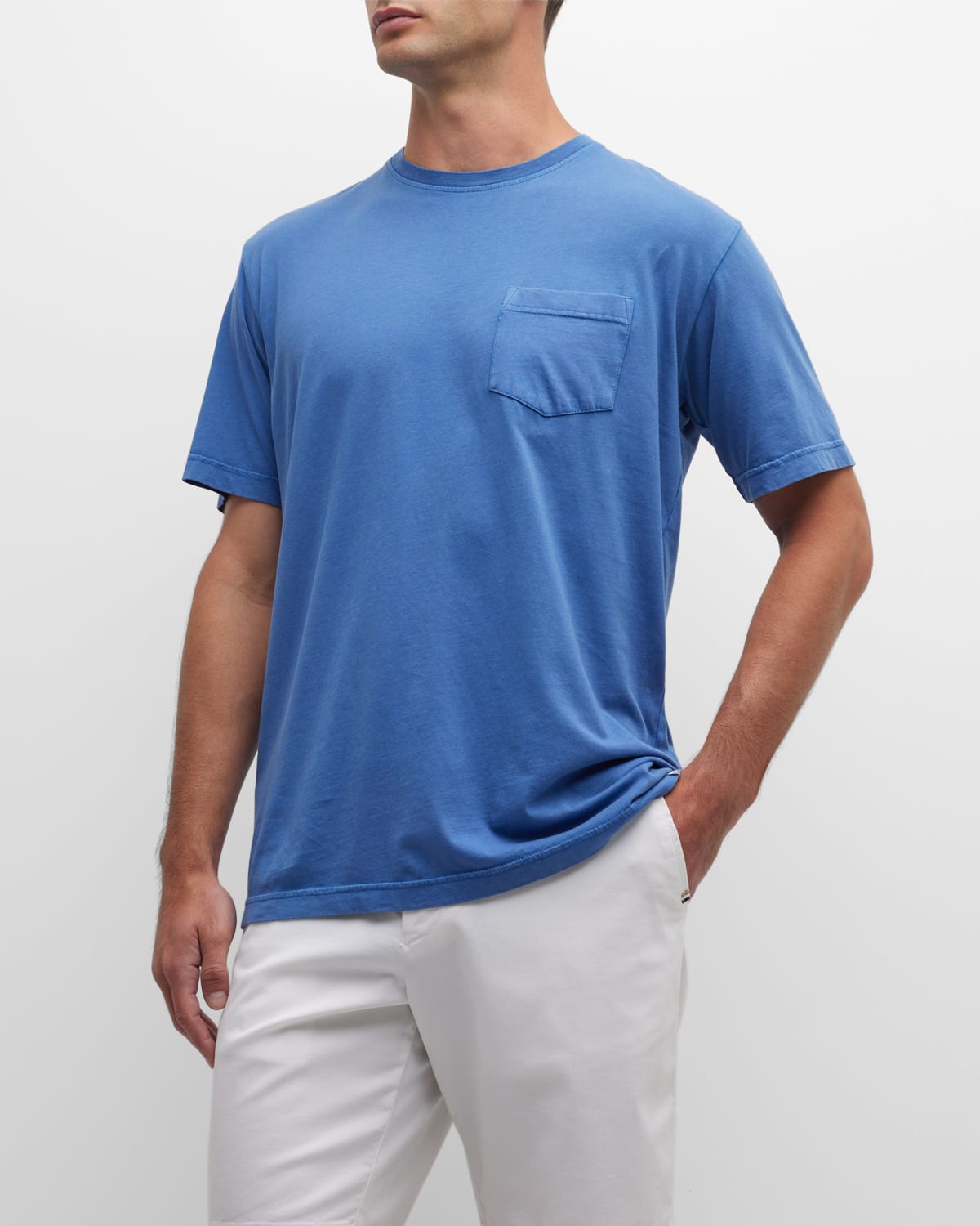 Peter Millar Mens Regular fit Short Sleeve T-Shirt Shirt Medium Blue Solid