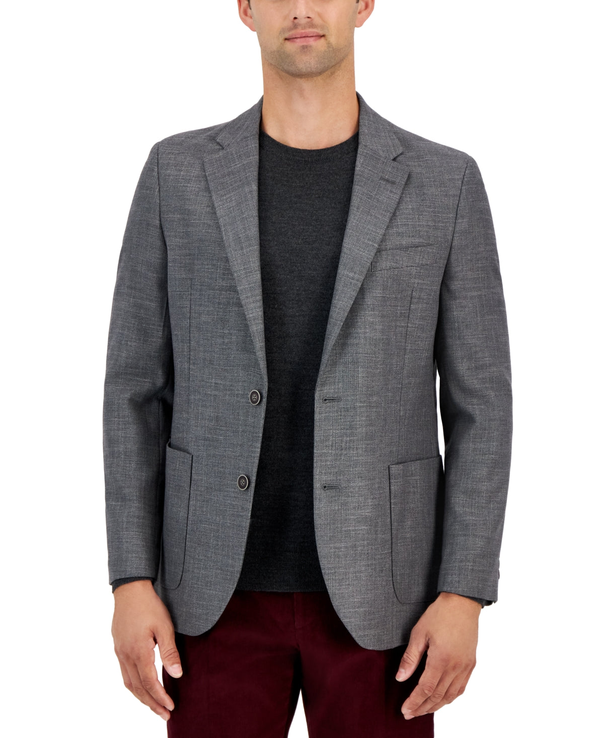 Nautica Mens Modern fit Sport Coat Blazer 40 S Gray Solid