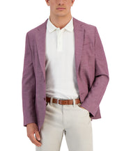 Nautica Mens Modern fit Linen Sport Coat Blazer 40 R Mauve Purple Solid