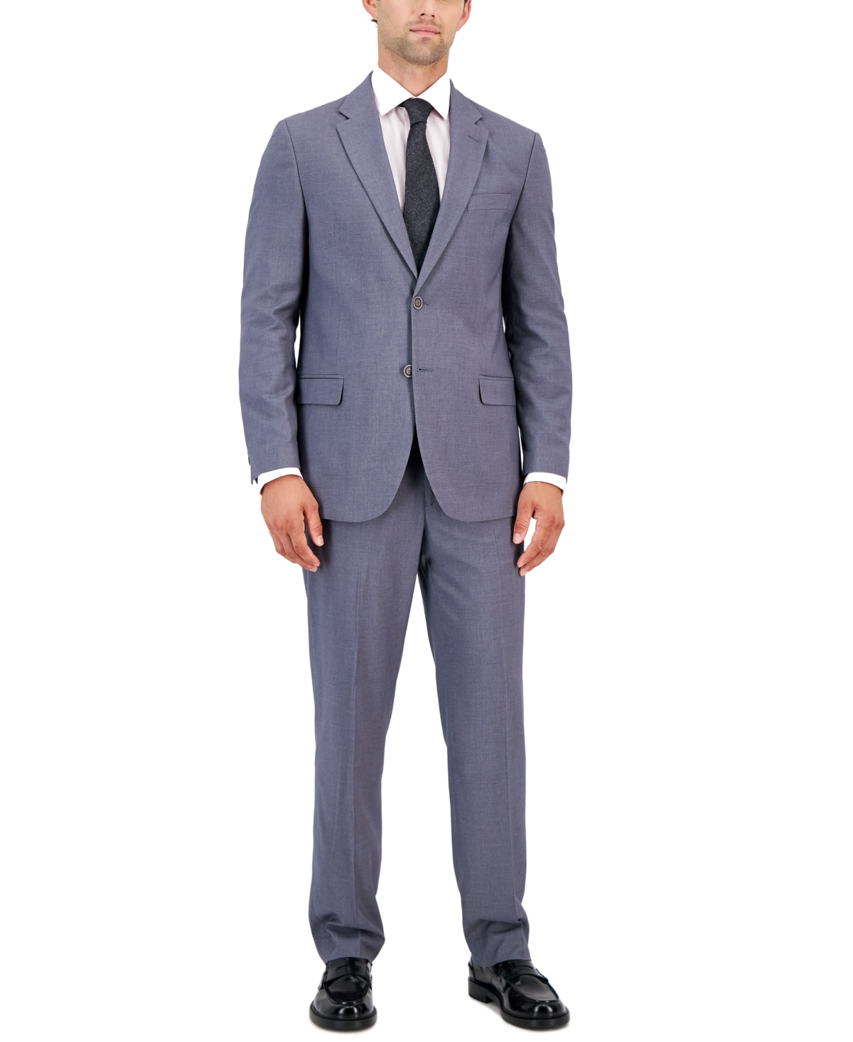 Nautica Men's Modern Fit Stretch Nested Suit 42S / 36 x 32 Blue - Light Grey