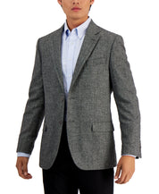Nautica Mens Modern fit Sport Coat Blazer 36 R Gray Tweed Herringbone