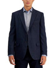 Nautica Mens Modern fit Sport Coat Blazer 44 R Navy Blue Herringbone