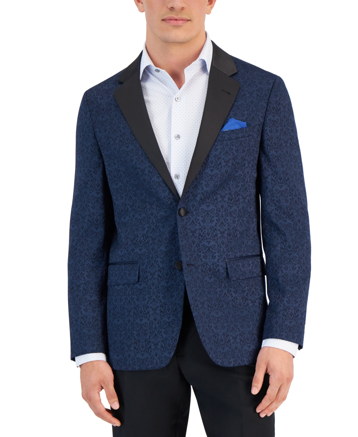 Vince Camuto Men's Slim Fit Sport Coat Blazer Navy Blue 38R