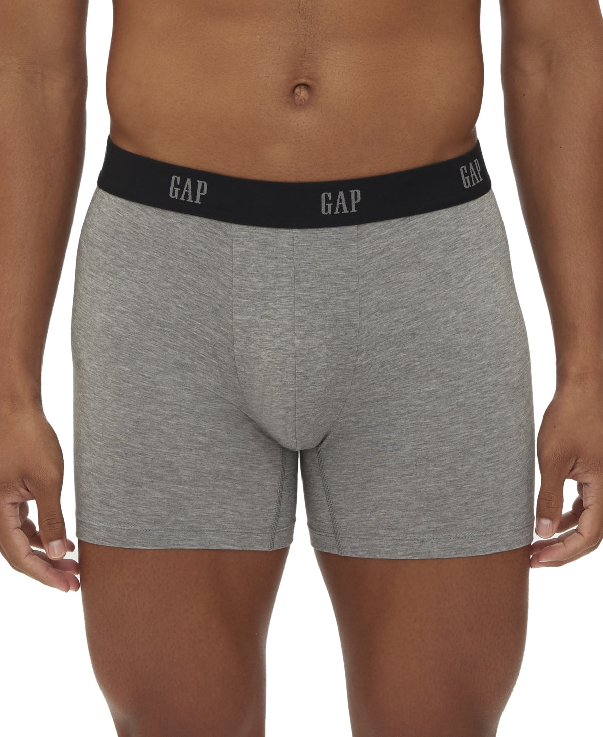 GAP Mens 3 Pk Contour Pouch 5" Boxer Briefs Trunks Gray Black Medium