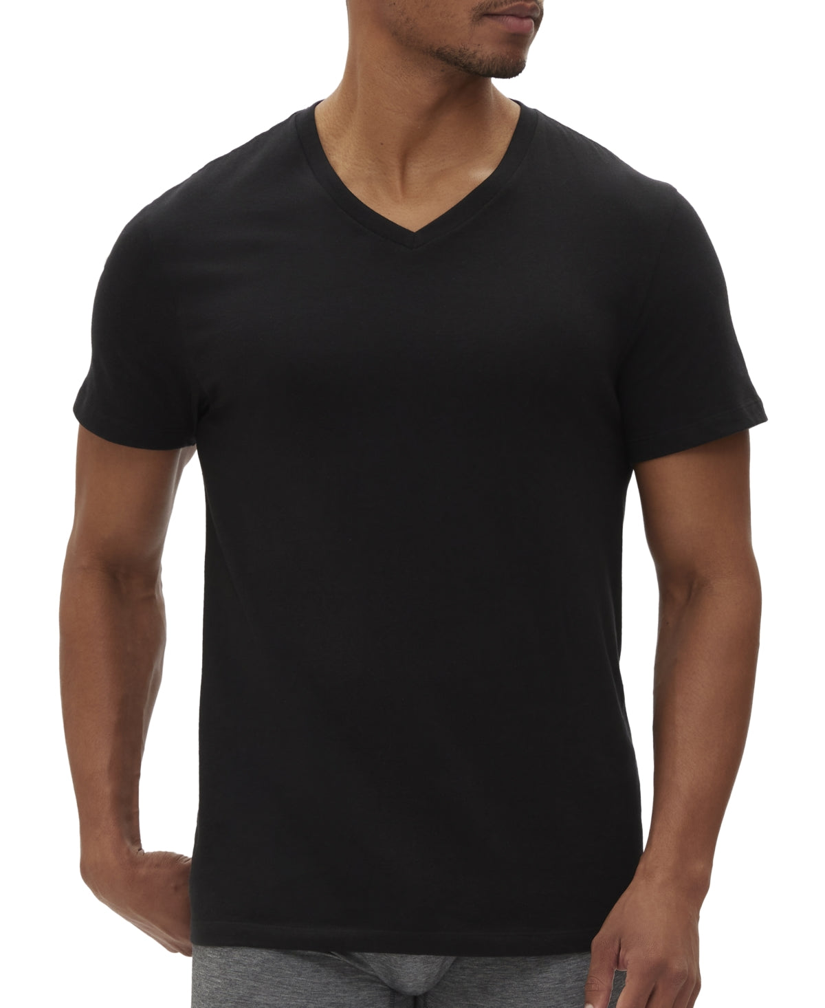 Gap Men 3 Pack Regular fit V Neck T Shirt Medium Black Solid