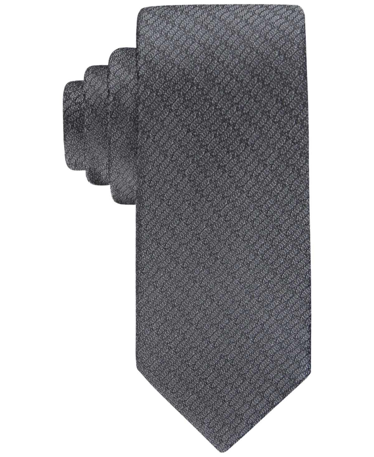 Calvin Klein Men's Solid Necktie Charcoal Grey