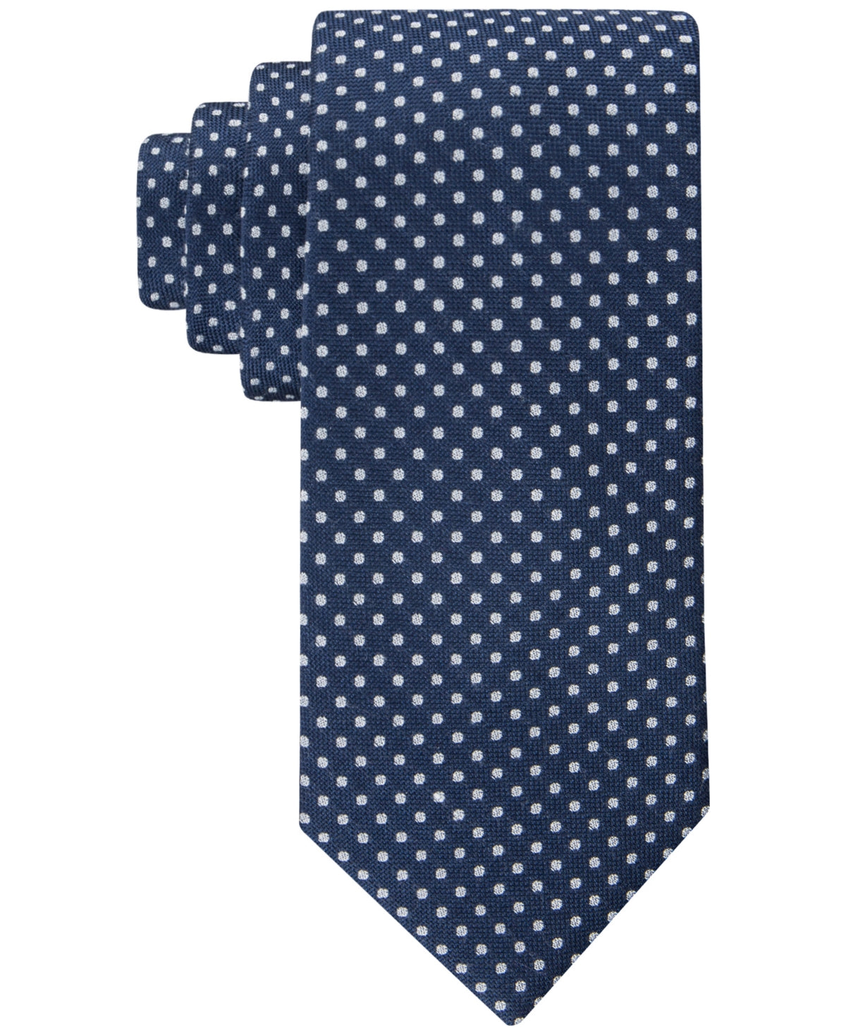 Tommy Hilfiger Mens Regular fit Tie Necktie One Size Blue Textured  Dot