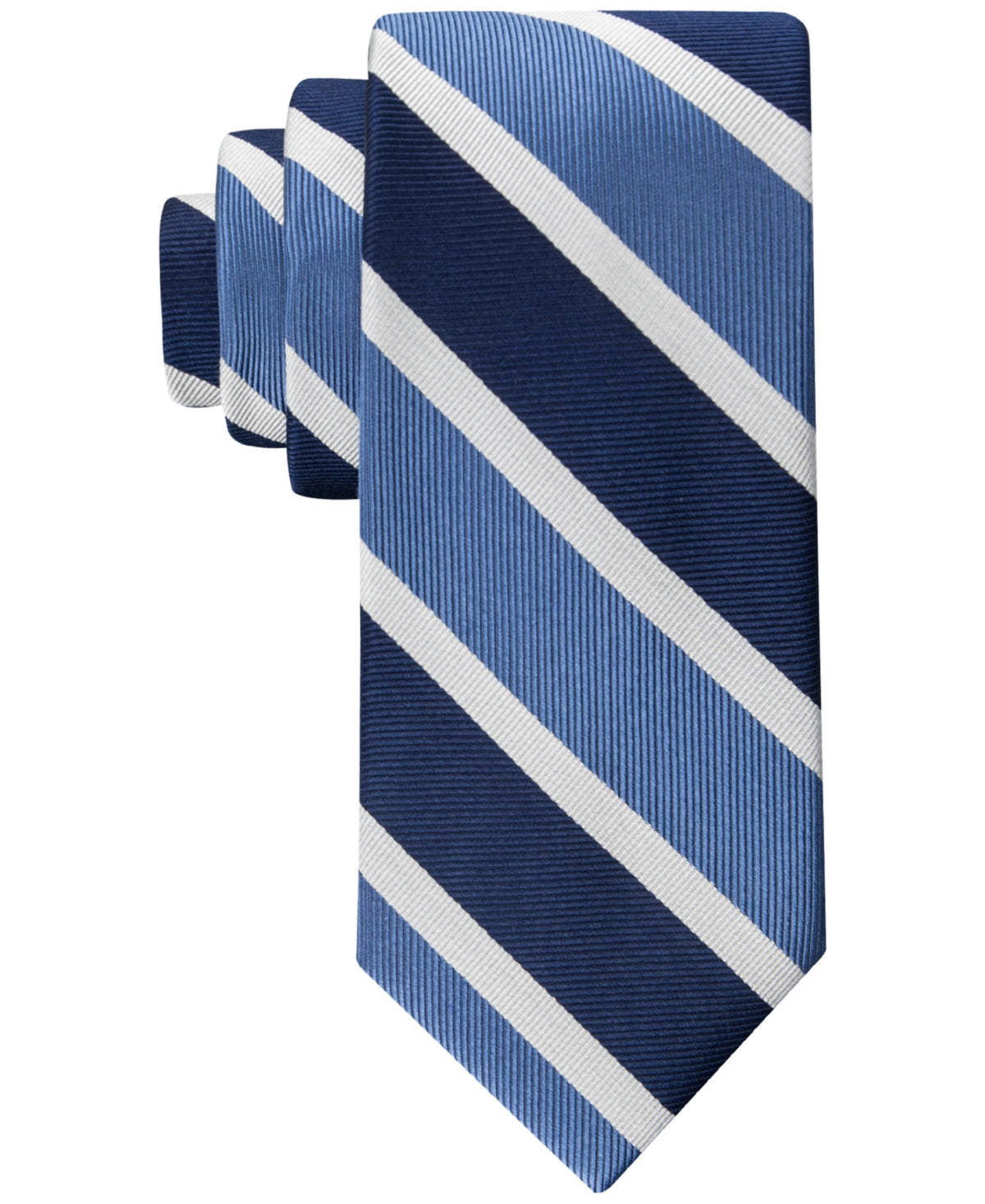 Tommy Hilfiger Mens Regular fit Tie Necktie One Size Multi Blue Striped