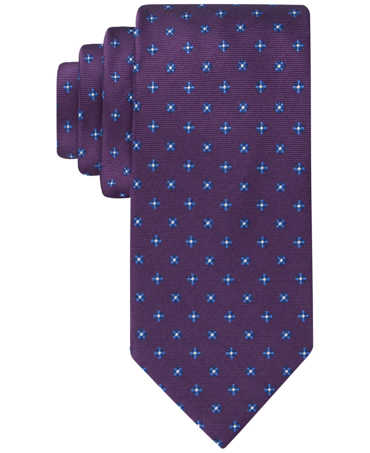 Tommy Hilfiger Mens Tie Necktie One Size Purple Geo Print