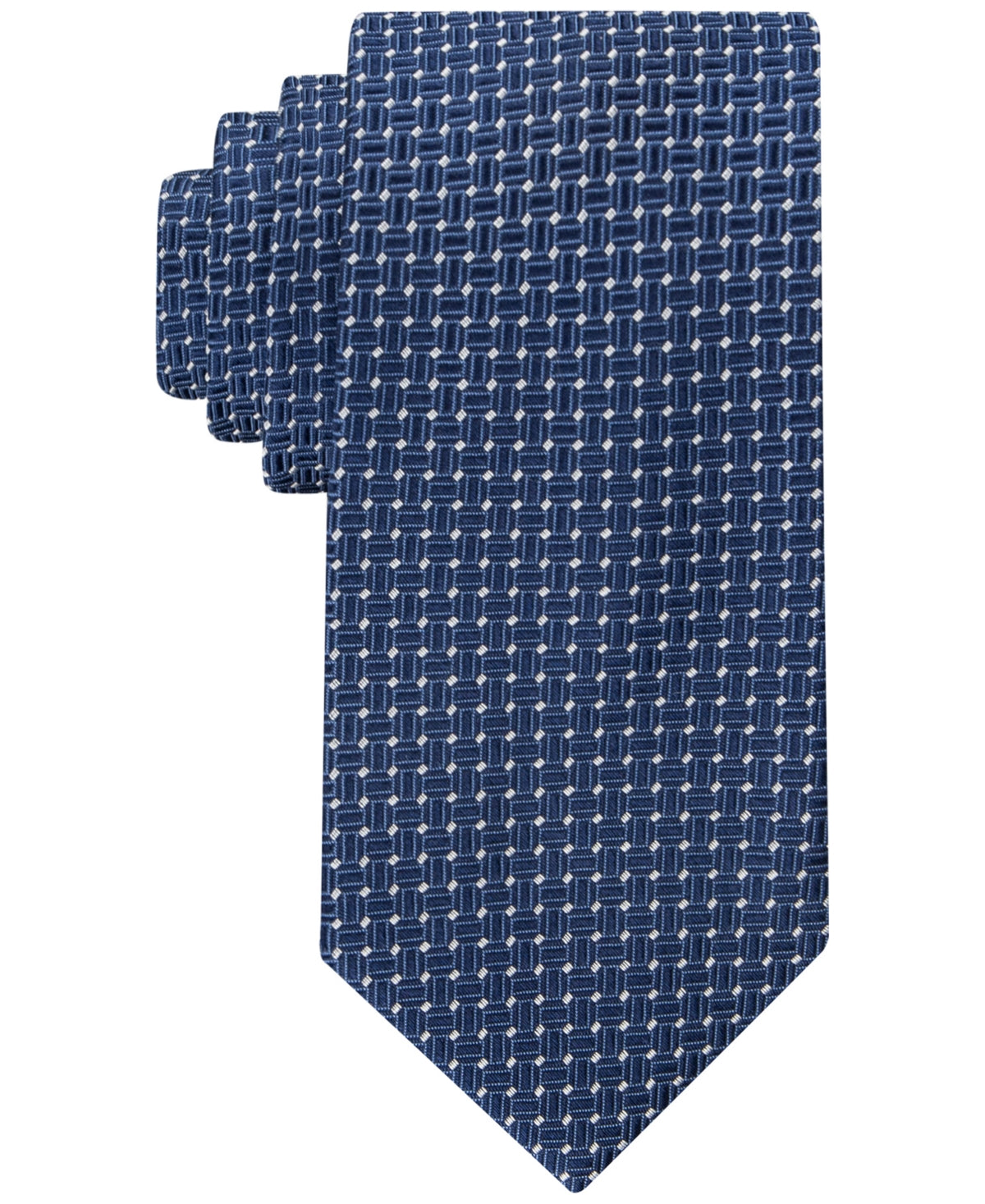 Tommy Hilfiger Mens Regular fit Tie Necktie One Size Blue Geometric