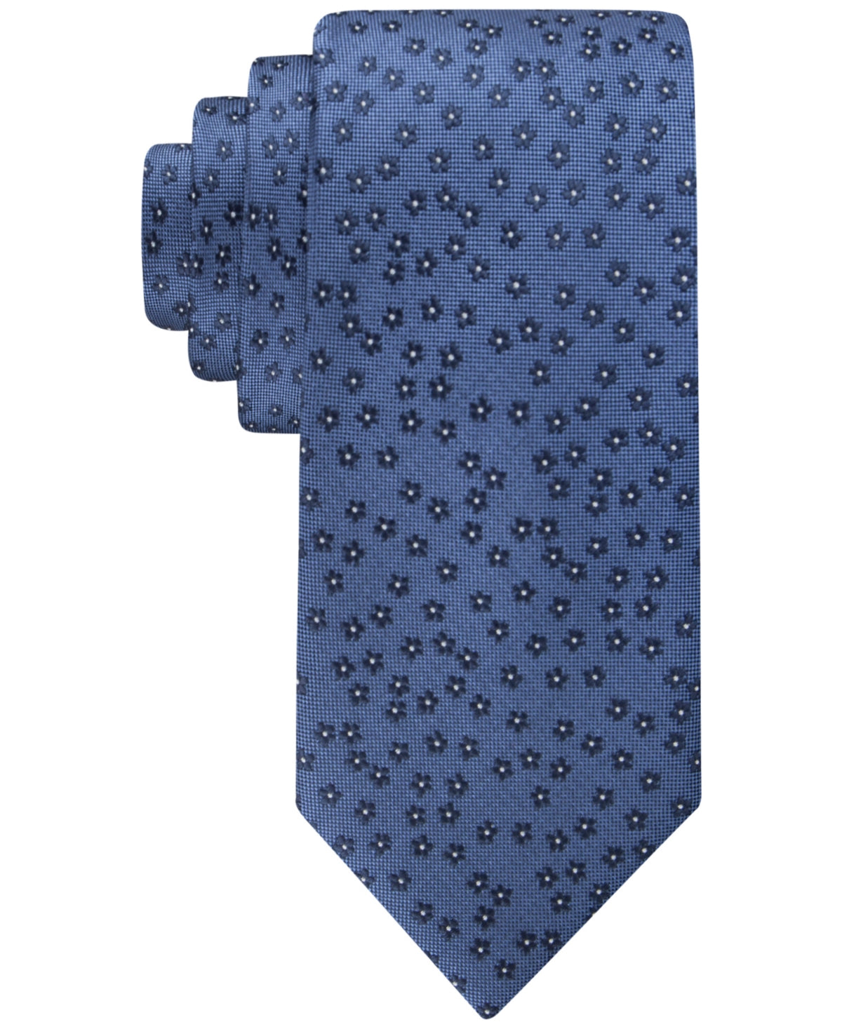 Tommy Hilfiger Men's Necktie Ditsy Floral Tie Light Navy BLue