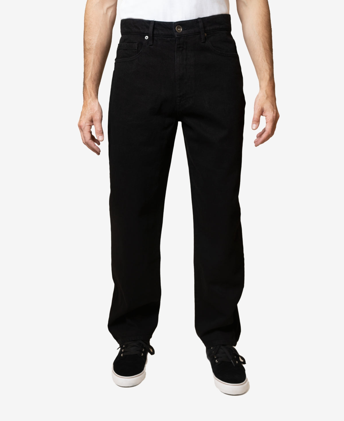 Lazer Men's Loose Fit Rigid Jeans Black Rinse 31 x 32